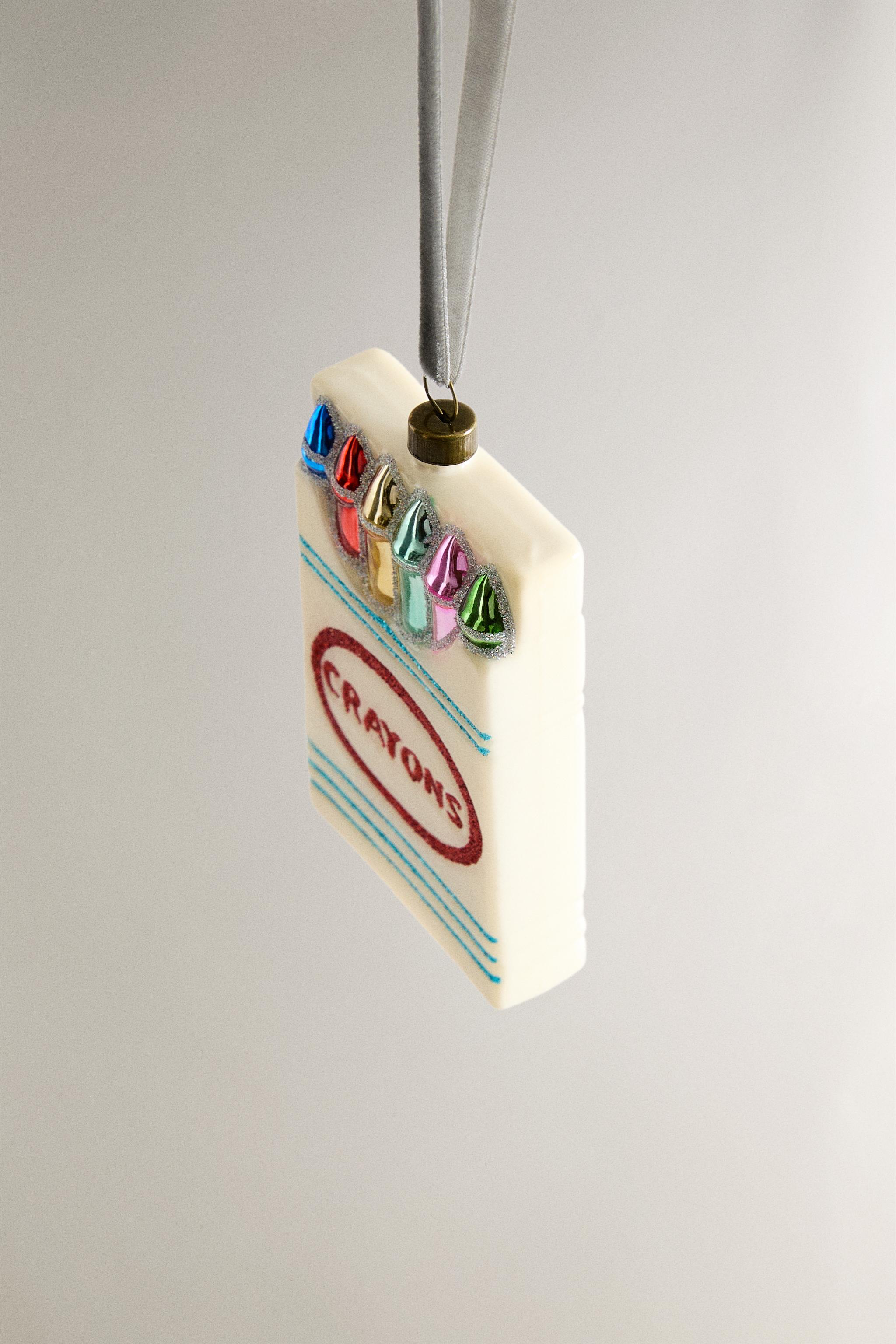 BOX OF CRAYONS CHRISTMAS TREE ORNAMENT